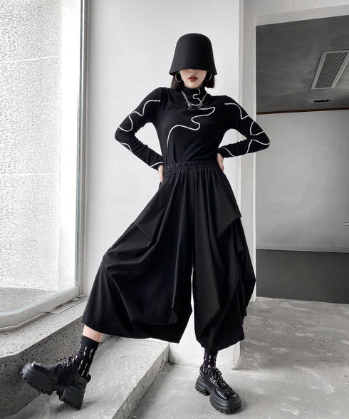 Draped Wide Pants